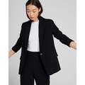 Relaxed Single Breasted Crepe Blazer