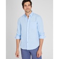 Long-Sleeve Solid Linen Shirt