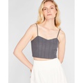 Pintuck Bandeau Top