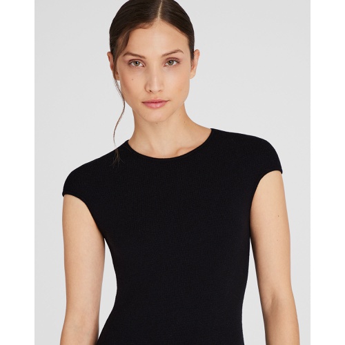 클럽모나코 Wool-Cashmere Short-Sleeve Sweater Dress