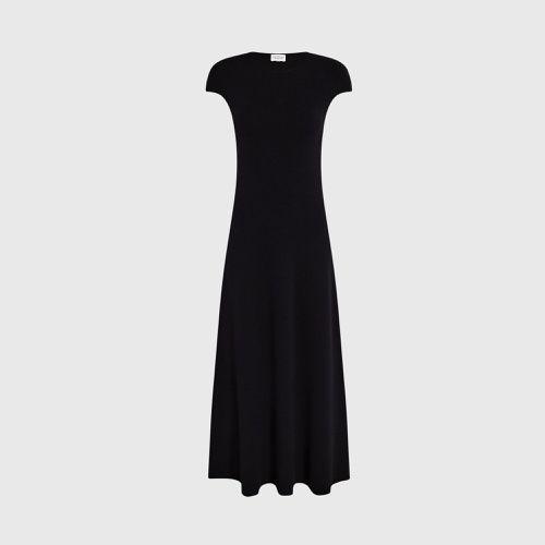 클럽모나코 Wool-Cashmere Short-Sleeve Sweater Dress