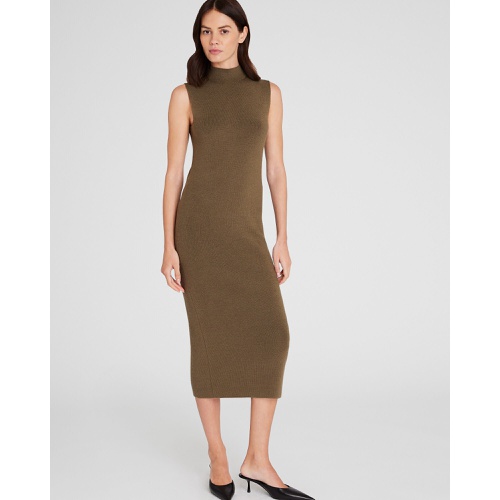 클럽모나코 Merino Ribbed Mockneck Dress