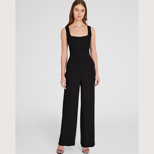 클럽모나코 Crepe Square-Neck Jumpsuit