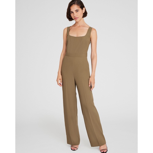 클럽모나코 Crepe Square-Neck Jumpsuit