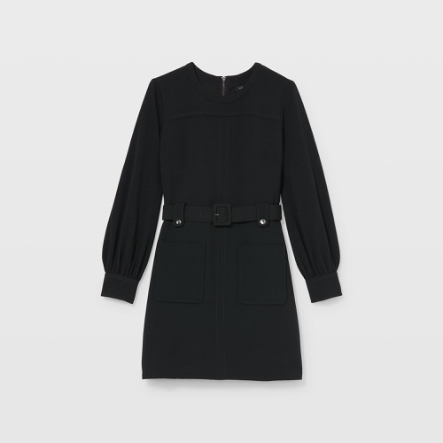 클럽모나코 Long-Sleeve Belted Pocket Mini Dress