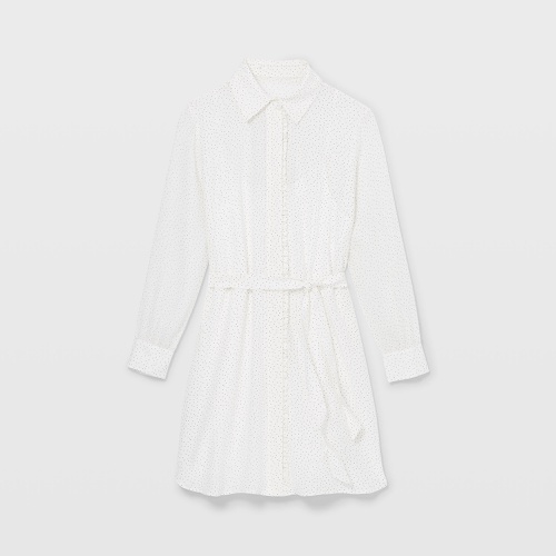 클럽모나코 Silk Ruffle Button Front Dress