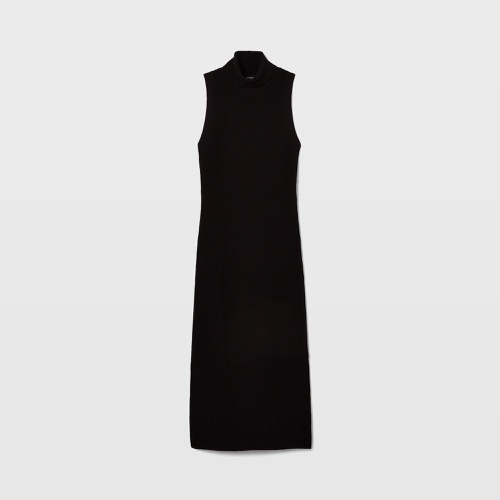 클럽모나코 Sleeveless Merino Wool Turtleneck Midi Dress