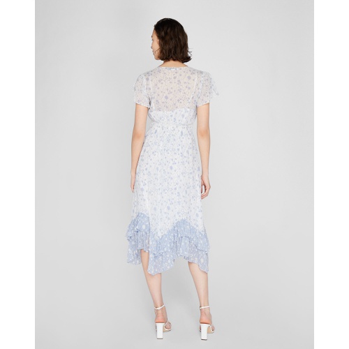 클럽모나코 Printed Ruffle Midi Dress