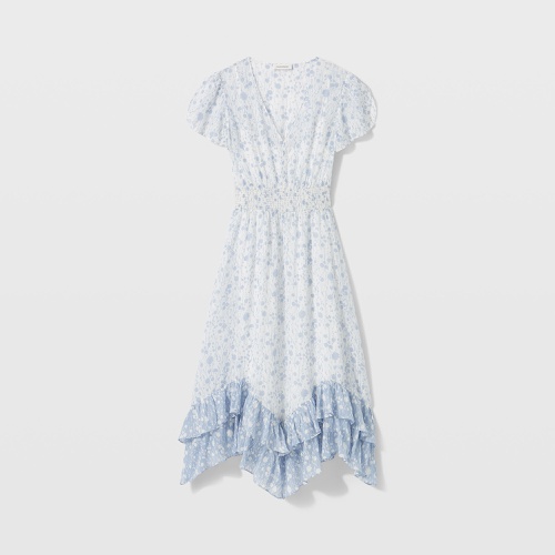 클럽모나코 Printed Ruffle Midi Dress