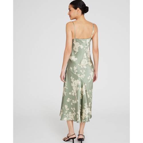 클럽모나코 Drape Shoulder Silk Maxi Dress