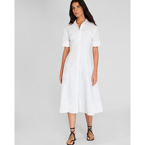 클럽모나코 Cotton Poplin Midi Shirt Dress