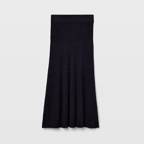 클럽모나코 Metallic Rib Knit Midi Skirt