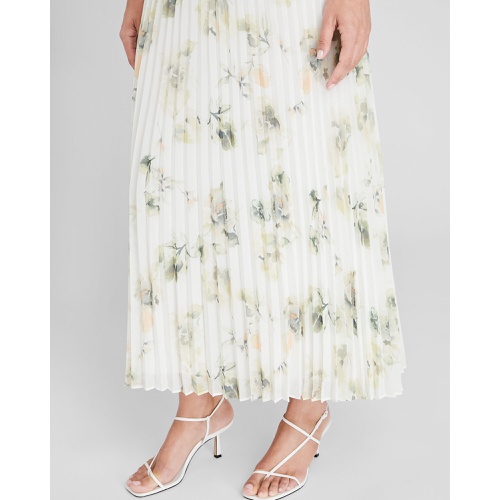 클럽모나코 Floral Pleated Maxi Skirt