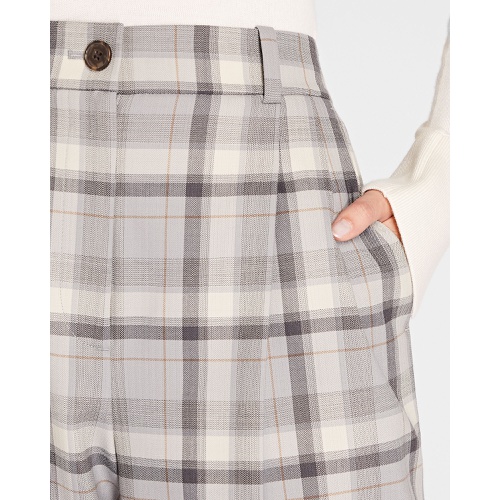 클럽모나코 Plaid Pleat Front Trouser