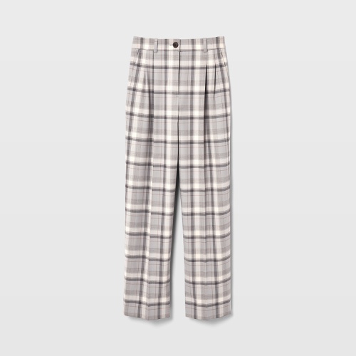 클럽모나코 Plaid Pleat Front Trouser