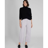 High Rise Cropped Twill Pant