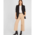 High Rise Cropped Twill Pant