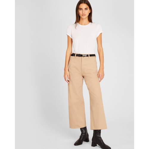 클럽모나코 High Rise Cropped Twill Pant