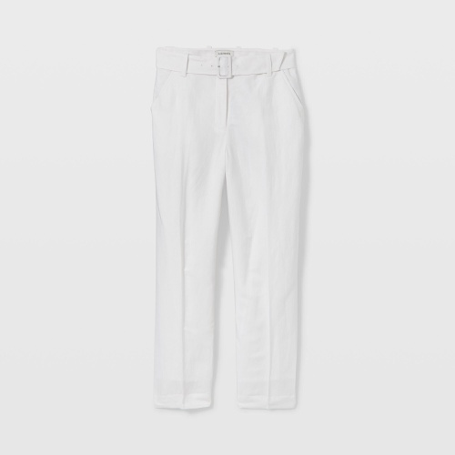 클럽모나코 Belted Linen Blend Trouser