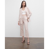 Belted Linen Blend Trouser