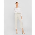 Belted Linen Blend Trouser