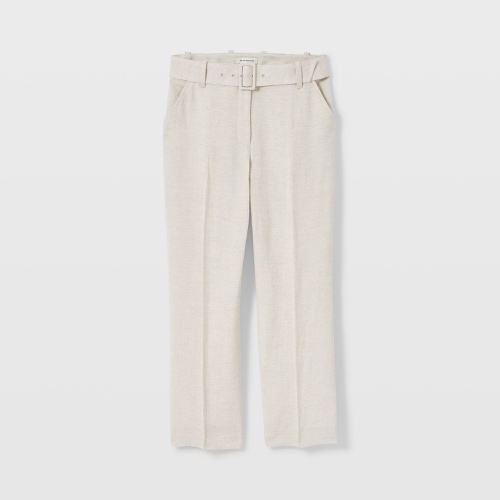 클럽모나코 Belted Linen Blend Trouser