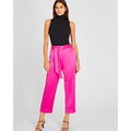 Belted Slim Satin Trouser