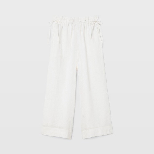 클럽모나코 Cropped Linen Side Tie Pant