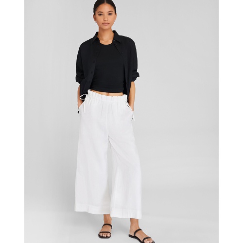 클럽모나코 Cropped Linen Side Tie Pant