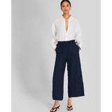 Cropped Linen Side Tie Pant