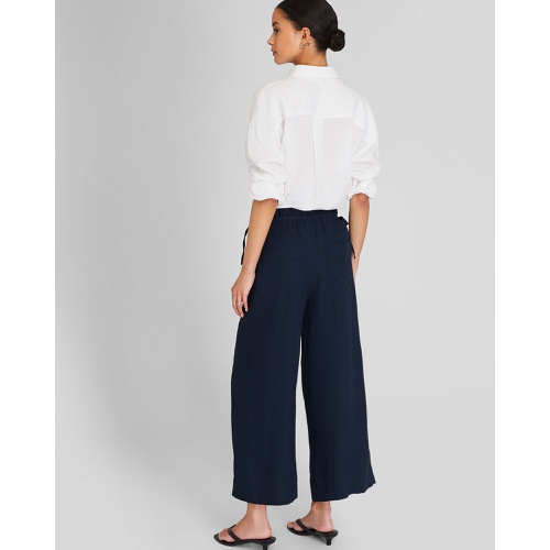 클럽모나코 Cropped Linen Side Tie Pant