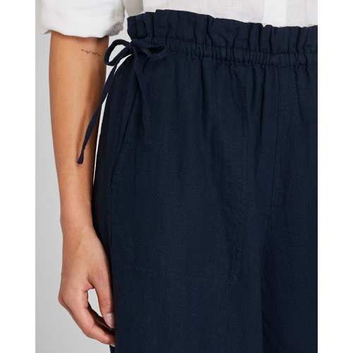 클럽모나코 Cropped Linen Side Tie Pant