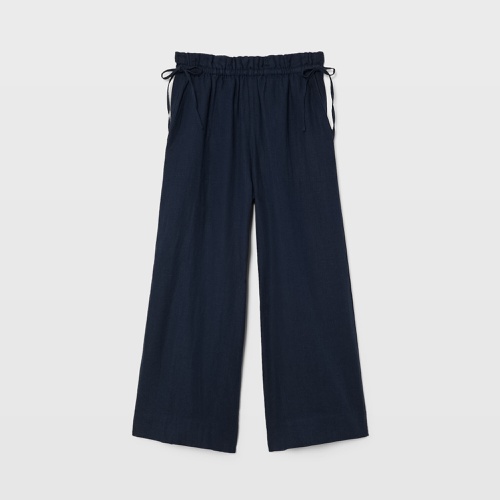 클럽모나코 Cropped Linen Side Tie Pant