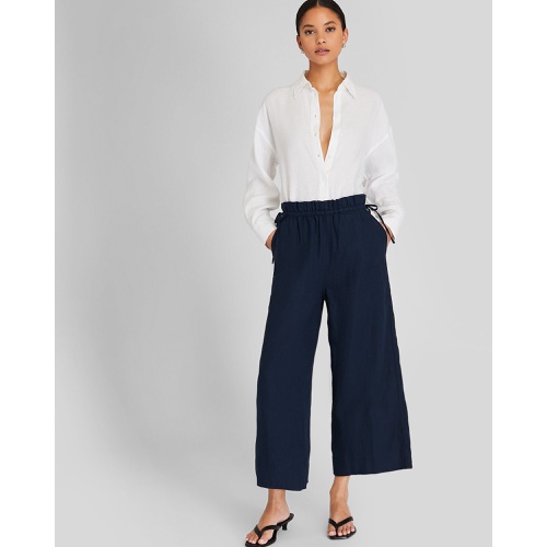 클럽모나코 Cropped Linen Side Tie Pant