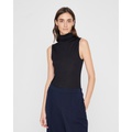 Julianna Wool-Cashmere Blend Sleeveless Turtleneck