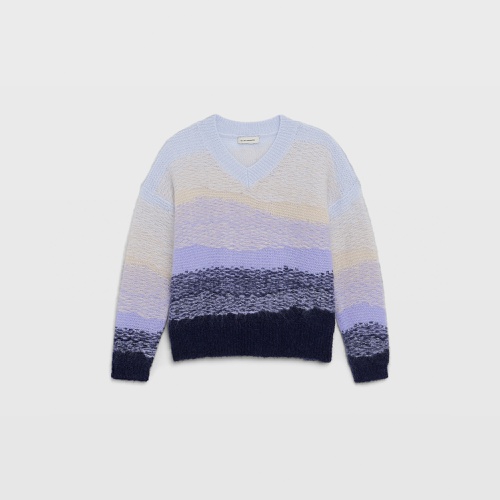 클럽모나코 Float Jacquard V-Neck Sweater