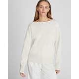 Brushed Cashmere V-Back Sweater