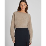 Brushed Cashmere V-Back Sweater