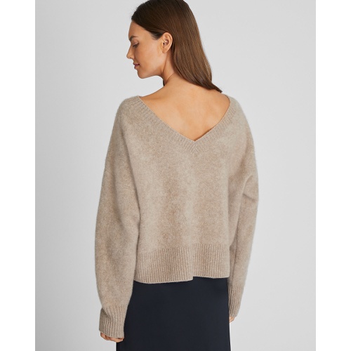 클럽모나코 Brushed Cashmere V-Back Sweater