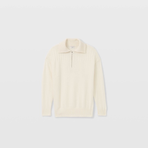 클럽모나코 Cashmere Ribbed Quarter-Zip Sweater