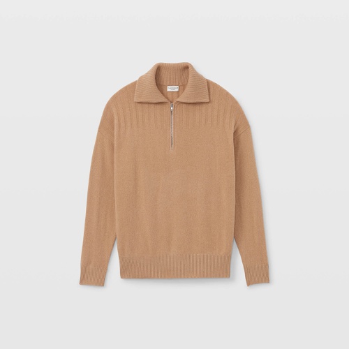 클럽모나코 Cashmere Ribbed Quarter-Zip Sweater