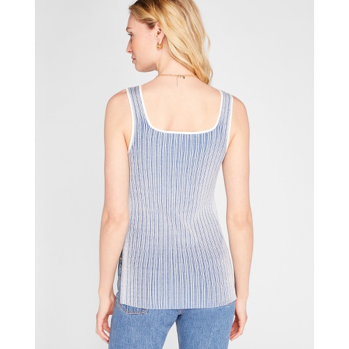 클럽모나코 Square Neck Striped Tank