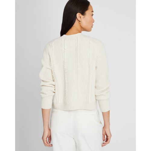 클럽모나코 Cashmere Cropped Fringe Sweater