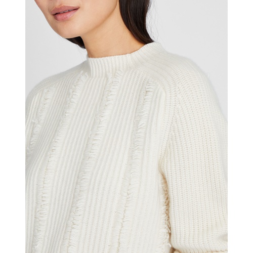 클럽모나코 Cashmere Cropped Fringe Sweater