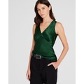 Silk Charmeuse V-Neck Sleeveless Top