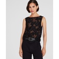 Sheer Jacquard Shell Top