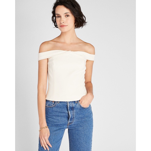 클럽모나코 Off-The-Shoulder Draped Top