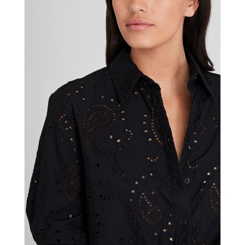 클럽모나코 Eyelet Paisley Shirt