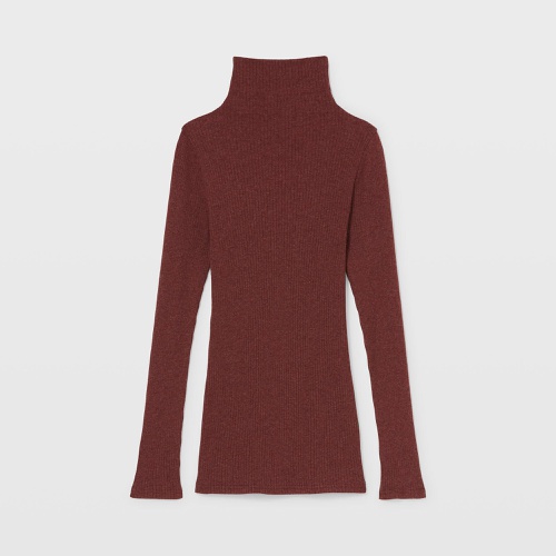 클럽모나코 Julianna Rib Cashmere-Cotton Turtleneck