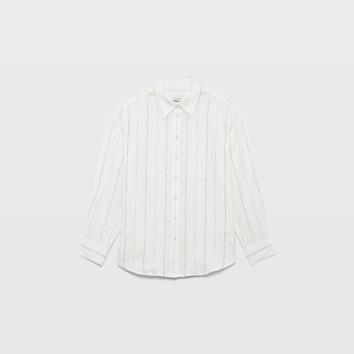 클럽모나코 Striped Linen Button-Down Shirt